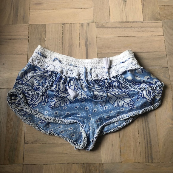 POUPETTE ST BARTH palm shorts